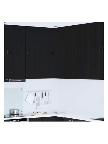 Sonata H Горен кухненски шкаф Черно 57 x 57 x 100 см Инженерно дърво