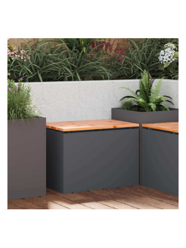 Sonata H Градинска пейка Антрацит 60 x 40 x 43 см Стомана