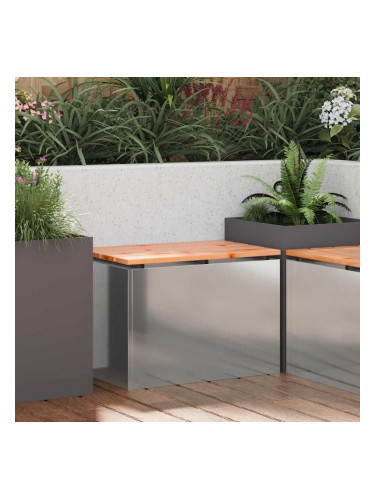 Sonata H Градинска пейка Сребрист 60 x 40 x 43 см Поцинкована стомана