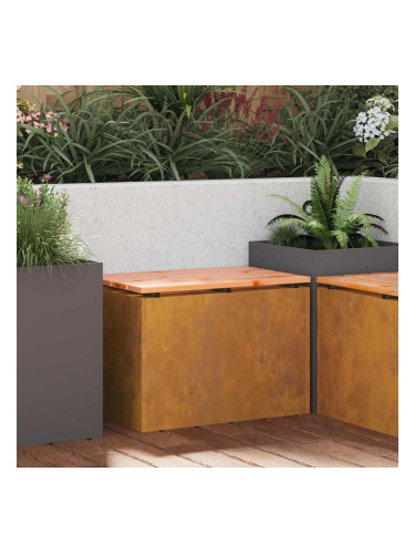 Sonata H Градинска пейка Ръждясало 60 x 40 x 43 см Патинираща стомана