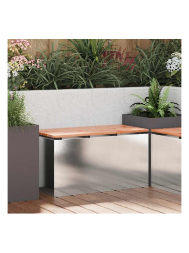 Sonata H Градинска пейка Сребрист 80 x 40 x 43 см Неръждаема стомана