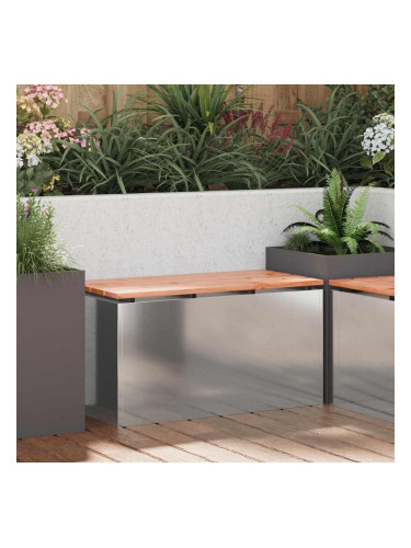 Sonata H Градинска пейка Сребрист 80 x 40 x 43 см Поцинкована стомана