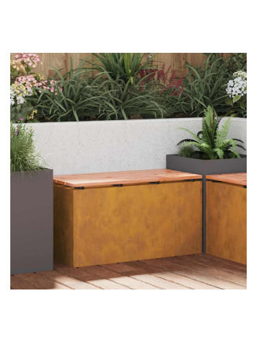 Sonata H Градинска пейка Ръждясало 80 x 40 x 43 см Патинираща стомана