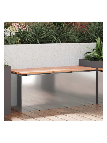 Sonata H Градинска пейка Сребрист 100 x 40 x 43 см Поцинкована стомана