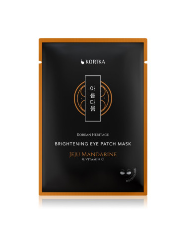 KORIKA Korean Heritage Brightening Eye Patch Mask Jeju Mandarine & Vitamin C освежаваща маска за околоочната област 2 бр.