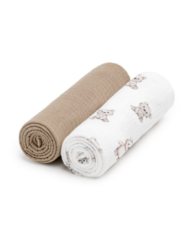 T-TOMI BIO Muslin Diapers пелени от плат Teddy 65x65 cm 2 бр.