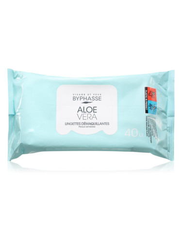 BYPHASSE Aloe Vera кърпички за почистване на грим 40 мл.
