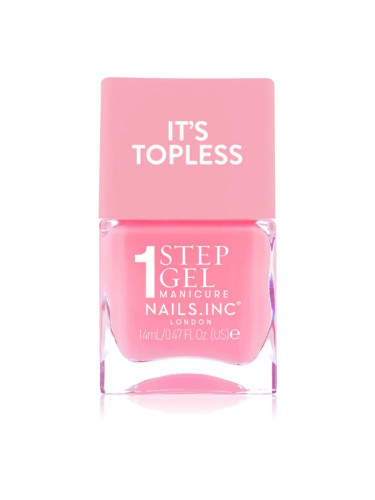 Nails Inc. It’s Topless гел лак за нокти за дълготраен ефект цвят Allegra 14 мл.