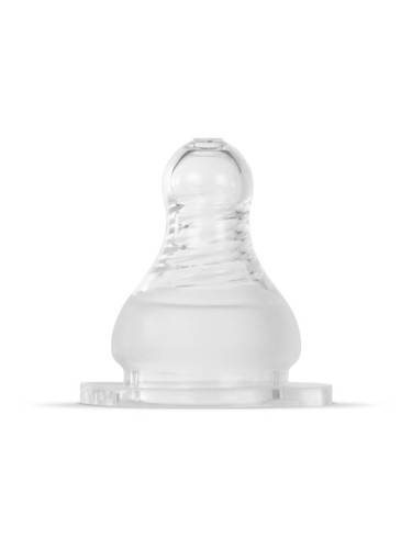 Baboo Liquid Silicone Teat Fast Flow биберон за шише Narrow Neck 6m+ 2 бр.