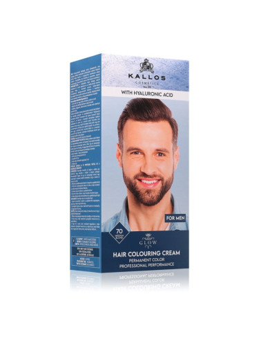 Kallos Glow Lasting Cream Colour перманентната боя за коса за мъже цвят Medium Blond 60 мл.