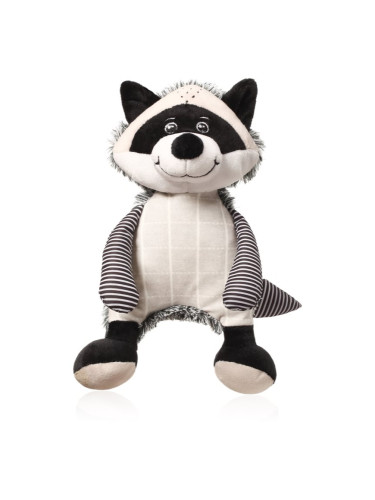 BabyOno Rattle Toy Rocky Racoon интерактивна плюшена играчка 25x13 cm 1 бр.