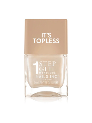 Nails Inc. It’s Topless гел лак за нокти за дълготраен ефект цвят Demi 14 мл.