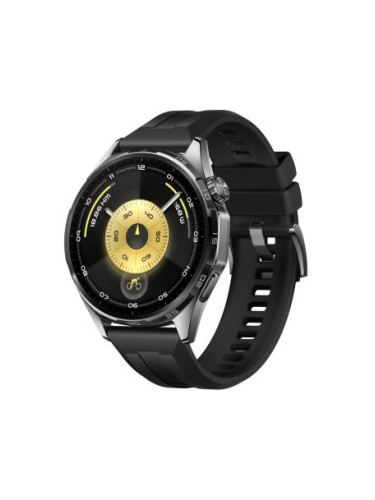 Huawei Watch GT 6 ATM-B19F 46mm - Stainless steel case with Black Fluoroelastomer Strap