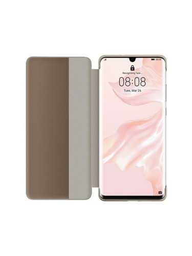Оригинален калъф Flip View за Huawei P30 - Каки