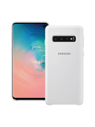 Оригинален гръб Silicone Back cover за Samsung Galaxy S10 - Бял