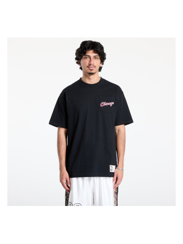 Тениска Mitchell & Ness NBA Vintage Logo Bulls Double Hit Shortsleeve Pocket Tee Black M
