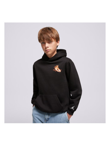 Jordan Суитчър С Качулка Jdb Air Jordan Has Landed Po Boy детски Дрехи Суичъри 95F281-023 Черен