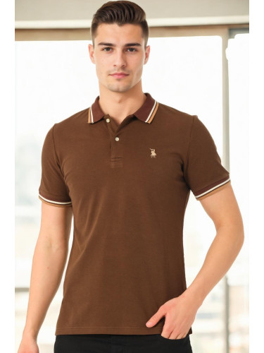T9594 DEWBERRY MEN'S T-SHIRT-BROWN