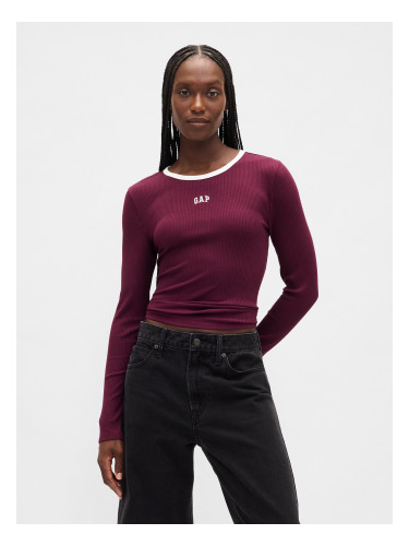 GAP Ribbed T-Shirt with Logo - Women's
