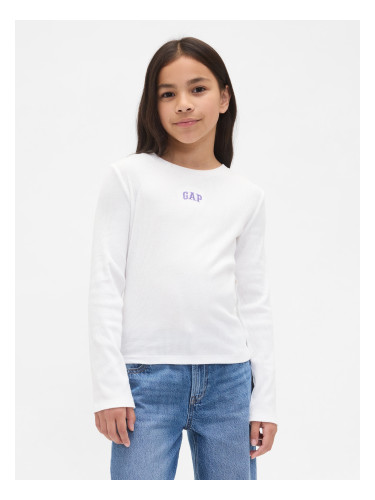 GAP Children's Ribbed T-Shirt with Logo - Girls