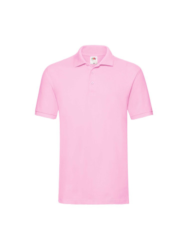 Light pink men's Premium Polo shirt Friut of the Loom