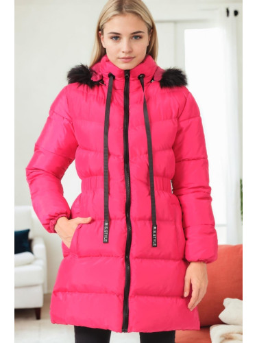 Z9764 DEWBERRY WOMEN'S COAT-FUCHSIA