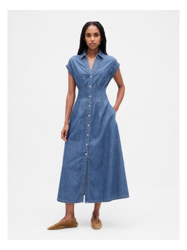 GAP Denim Midi Dress with Pockets - Ladies