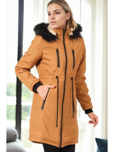 Z9762 DEWBERRY WOMEN'S COAT-TAN