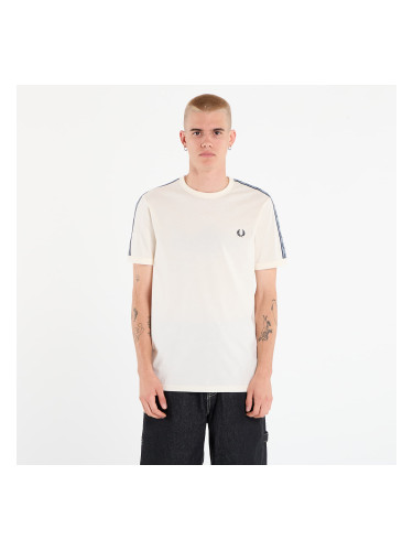 Тениска FRED PERRY Contrast Tape Ringer T-Shirt UNISEX Ecru/ Navy L