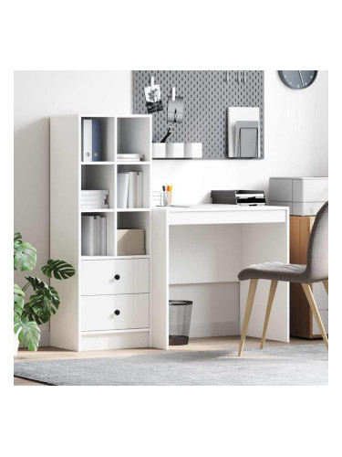 Sonata H Бюро с място за съхранение с рафт 2 pcs Бяло 80 x 50 x 76 см