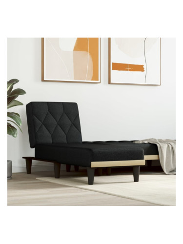 Sonata H Кушетка, черна, текстил