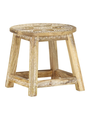 287445 Sonata H Hand-painted Stool 38x38x35 cm Solid Mango Wood