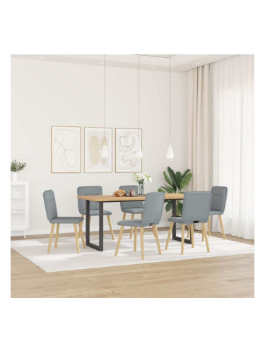 Sonata H Трапезни столове, 6 бр, светлосиви, плат