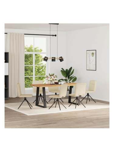 Sonata H Трапезни столове, 6 бр, кремави, плат