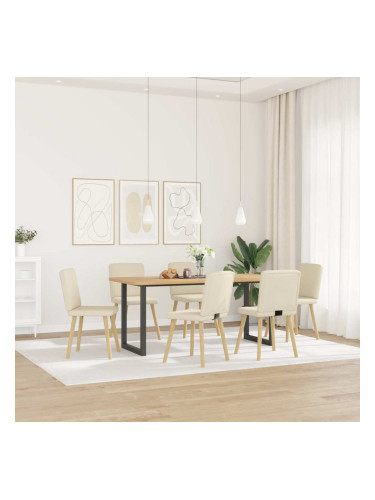 Sonata H Трапезни столове, 6 бр, тапицерия от лен