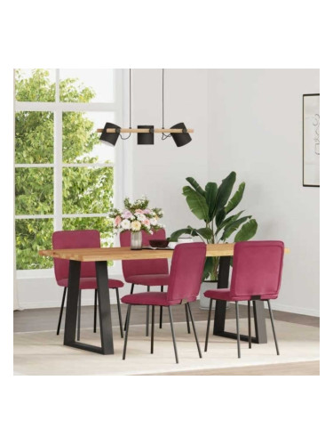 Sonata H Трапезни столове, 4 бр, виненочервени, кадифе