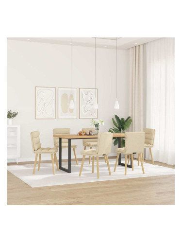 Sonata H Трапезни столове, 6 бр, кремави, плат