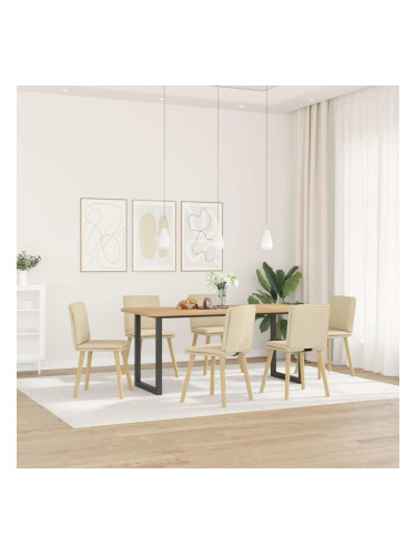 Sonata H Трапезни столове, 6 бр, кремави, плат