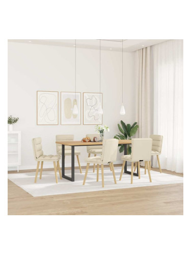 Sonata H Трапезни столове, 6 бр, тапицерия от лен