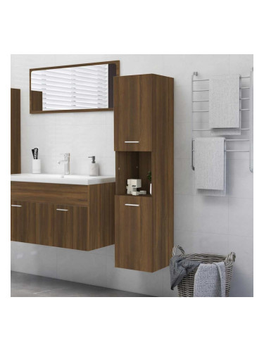 Sonata H Шкаф за баня, кафяв дъб, 30x30x130 см, инженерно дърво