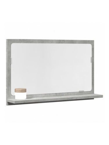 Sonata H Шкаф за баня с огледало бетонно сив 60x11x37 см инженерно дърво