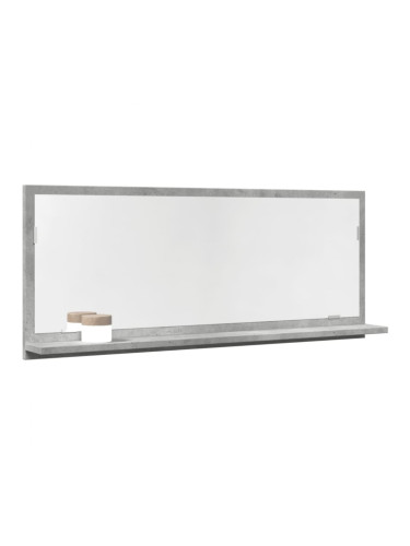 Sonata H Шкаф за баня с огледало бетонно сив 90x11x37 см инженерно дърво