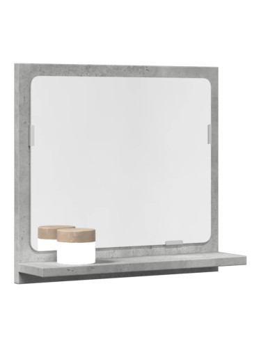 Sonata H Шкаф за баня с огледало бетонно сив 40x11x37 см инженерно дърво