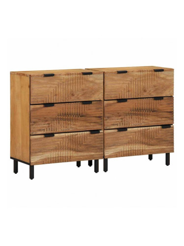 Sonata H Шкаф 2 pcs Кафяво 60 x 33 x 75 cm Масивна акациева дървесина
