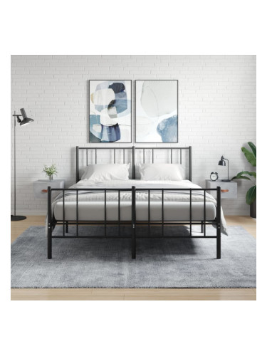 Sonata H Нощни шкафчета за стенен монтаж 2 бр бетонно сиви 35x35x20 см