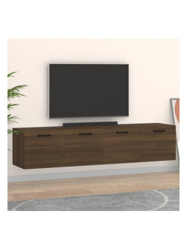 Sonata H Стенни шкафове 2 бр кафяв дъб 60x36,5x35 см инженерно дърво