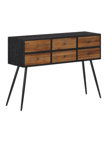 Sonata H Конзолна маса с чекмеджета 116x30x76 см регенериран тик масив