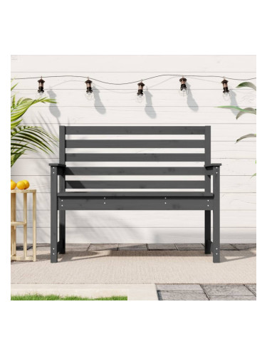 Sonata H Градинска пейка сива 109x48x91,5 см борово дърво масив