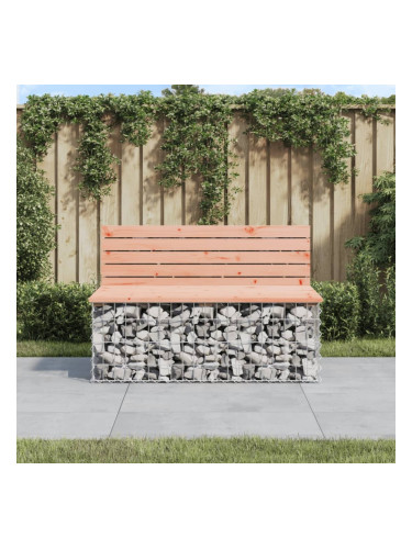 Sonata H Градинска пейка дизайн габион 103x70x65 см дугласко дърво масив