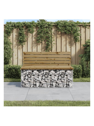 Sonata H Градинска пейка с габионен дизайн 103x70x65 см импрегниран бор